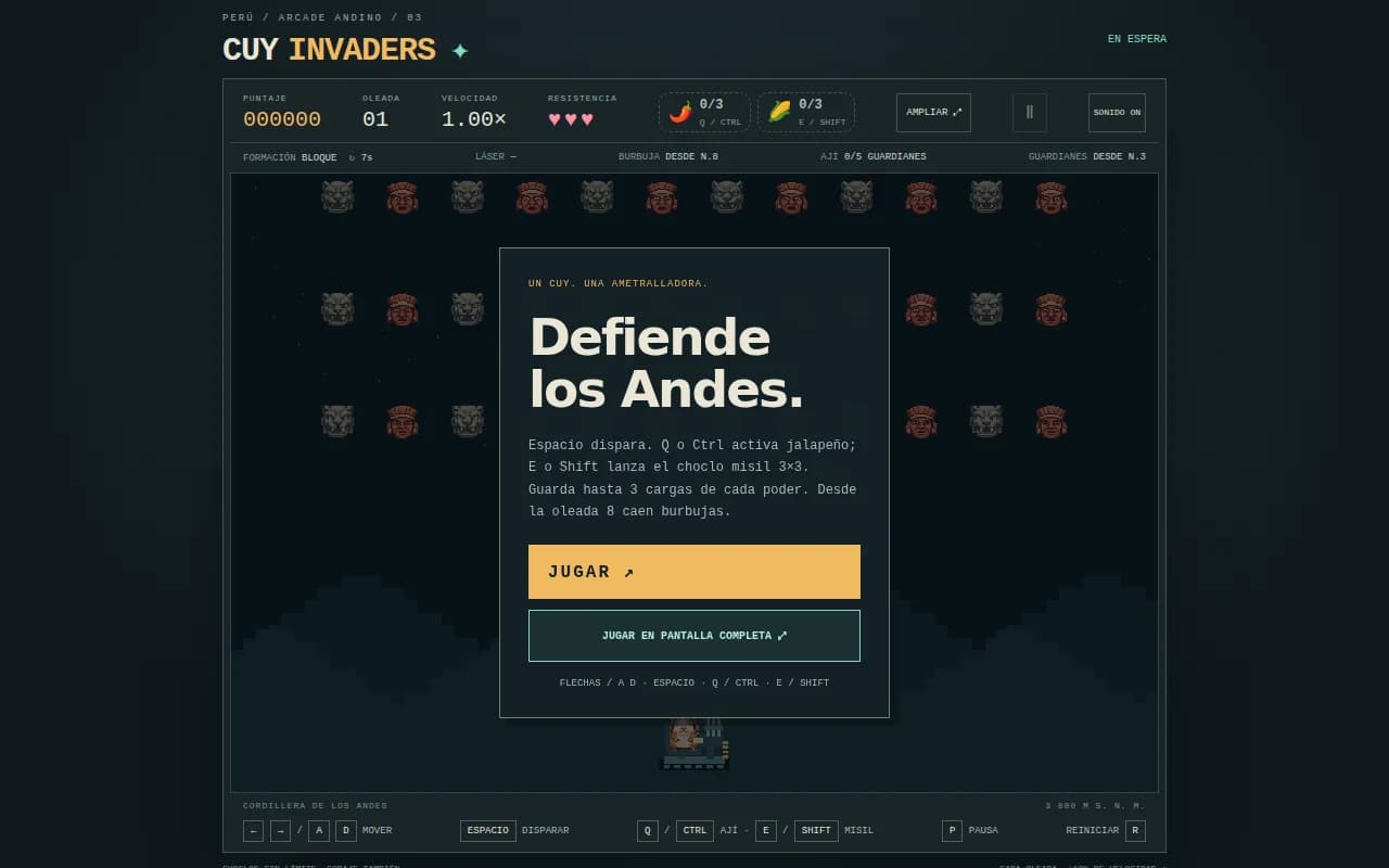Vista previa de Cuy Invaders